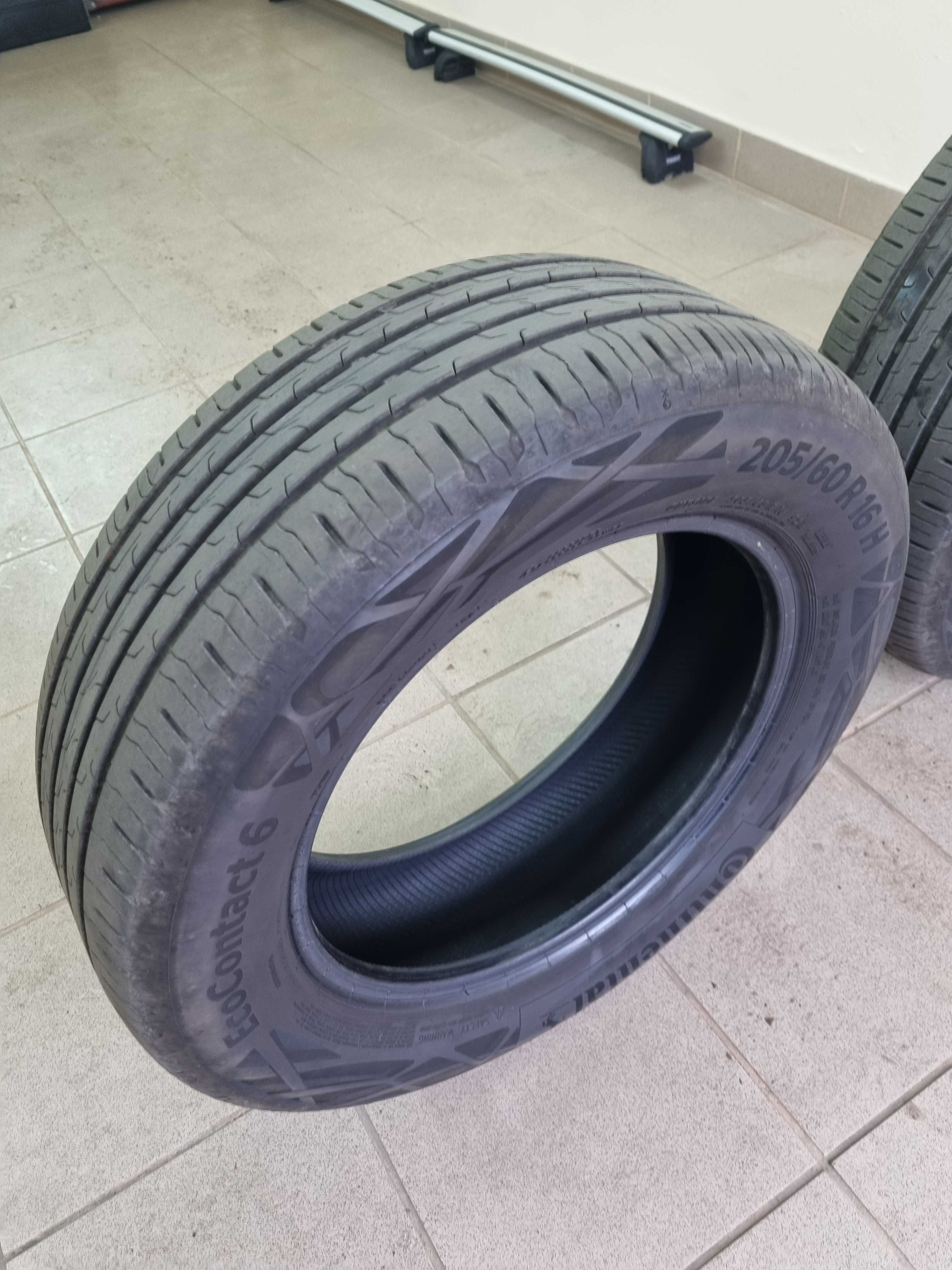 Używane dwie opony letnie Continental EcoContact 6 205/60 R16H rok2021