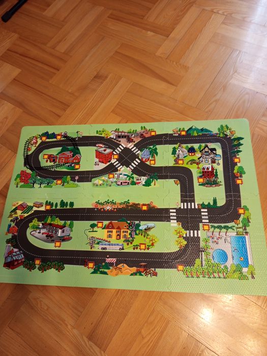 Mata podłogowa mata puzzlowa miasto