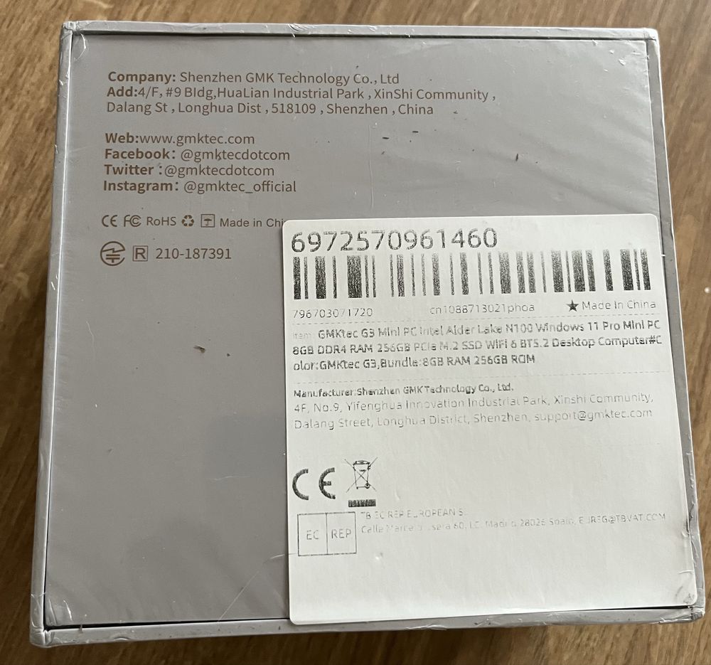 Mini pc GMKTec G3