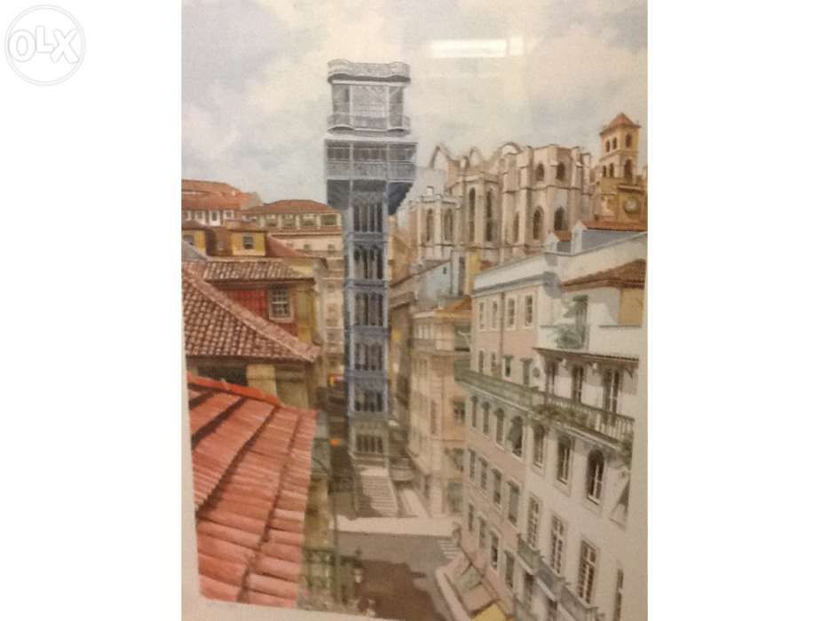 Serigrafia elevador santa justa joão braz numerada e assinada