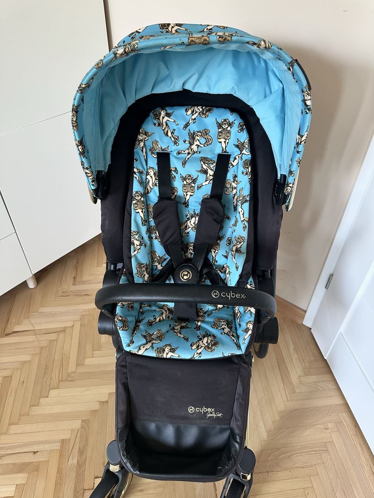Wózek CYBEX PRIAM by Jeremy Scott 3w1 + baza i akcesoria