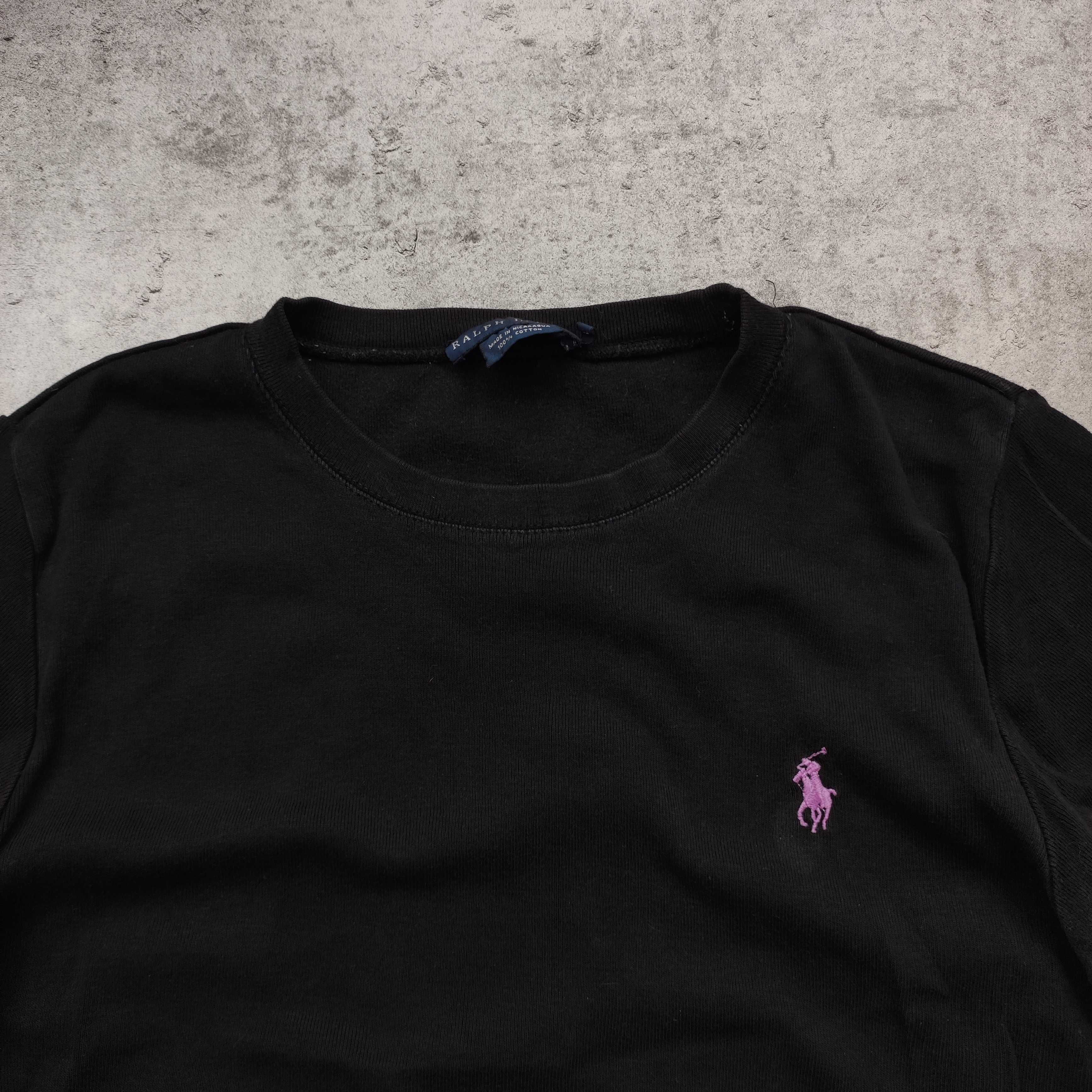 DAMSKA Koszulka Bawełna PREMIUM Czarna Konik Haft Polo Ralph Lauren