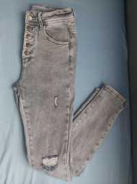 Spodnie jeans szare