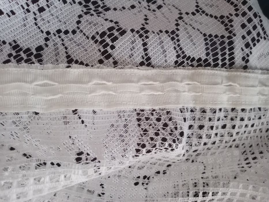 Тюль  біла ,фіранка  з вшитою тесьмою 2.6*1.2м