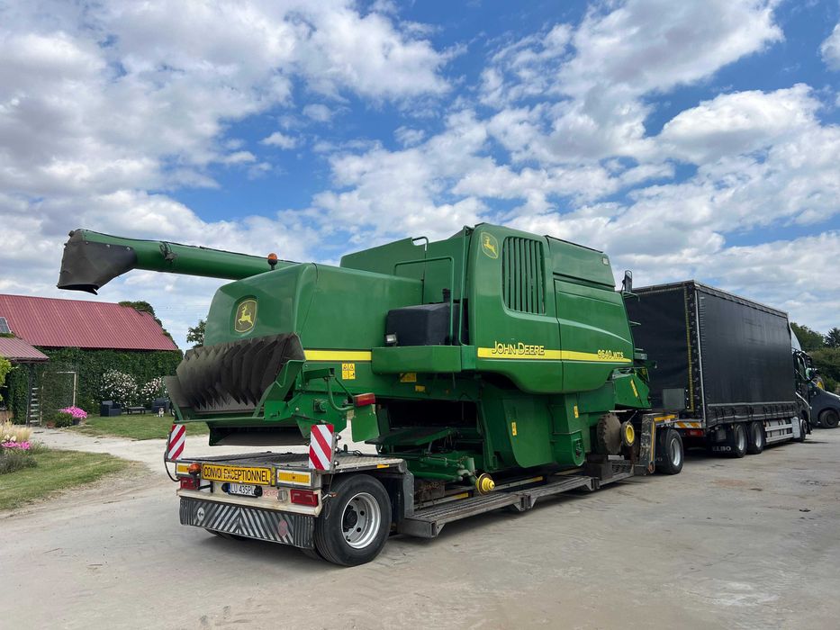 Transport maszyn rolniczych, budowlanych, ponadgabarytowy, laweta