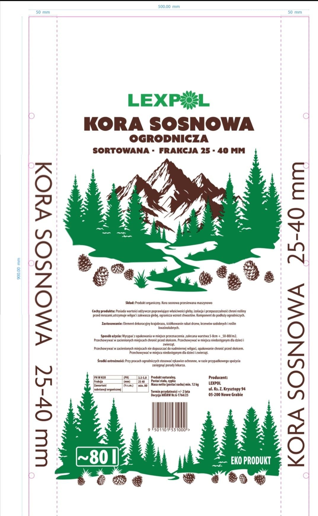 Kora Sosnowa, Ziemia Ogrodowa, Trawniki, Warzywa , Iglaki, Torf