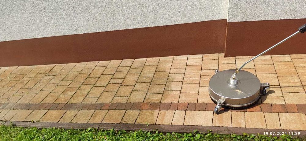 Czyszczenie kostki brukowej, podjazdów, usługi ogrodnicze