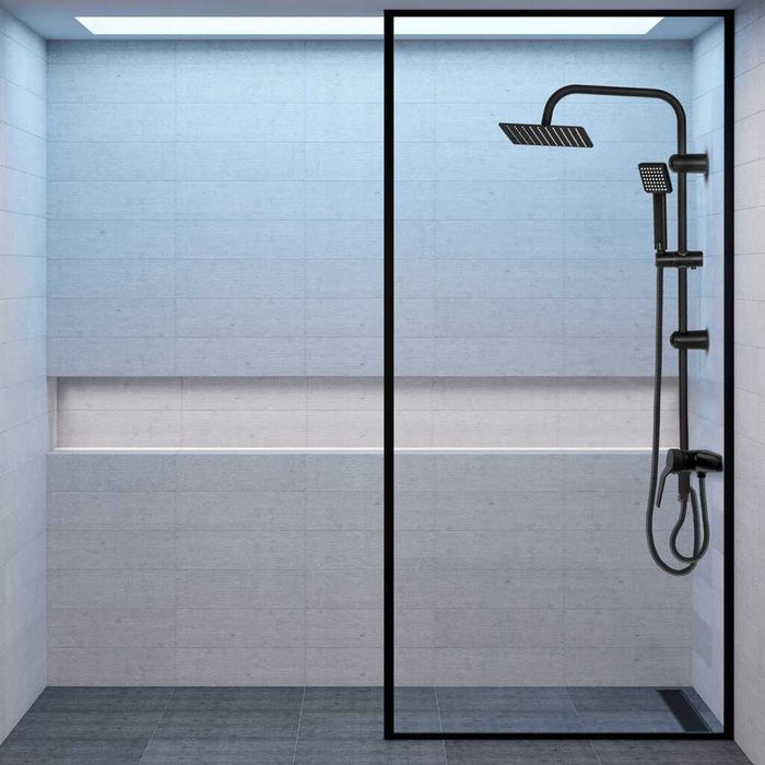 Bateria czarny MAT zestaw prysznicowy DESZCZOWNICA