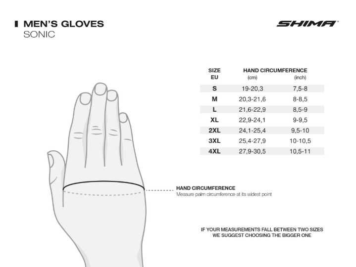 Rękawice SHIMA SONIC Men rozmiary 'S 'M 'L'XL'2XL'3XL'4XL