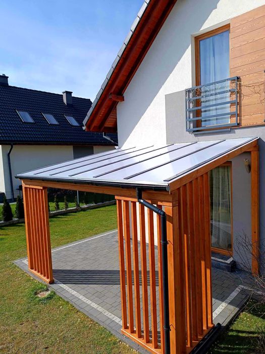 Zadaszenie tarasu Zadaszenie poliwęglan Zabudowa taras