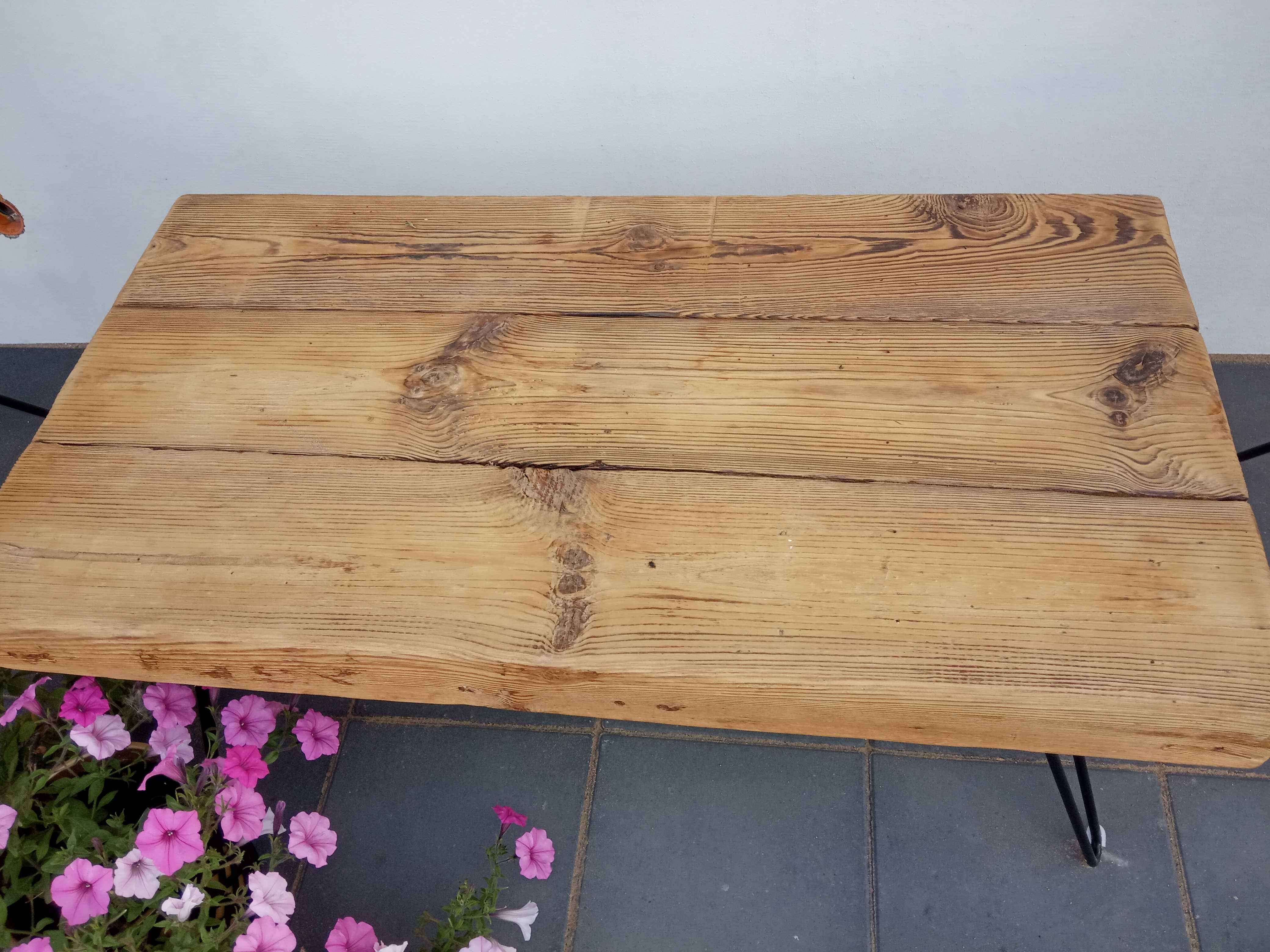 Sprzedam ławę stolik kawowy loft retro 52x99x46cm blat 9cm