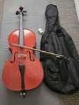 Violoncelo 3/4 com capa e arco