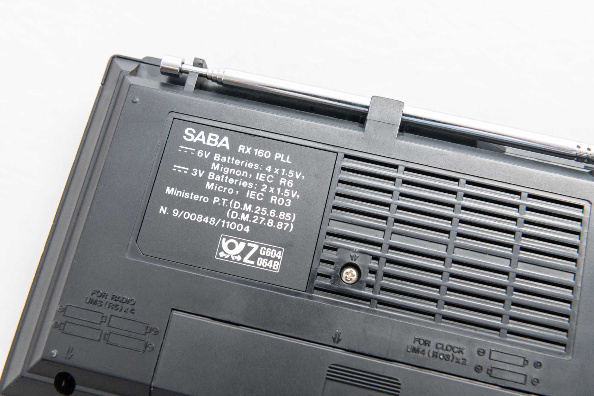 Radioodbiornik syntezatorowy z budzikiem SABA RX 160 PLL