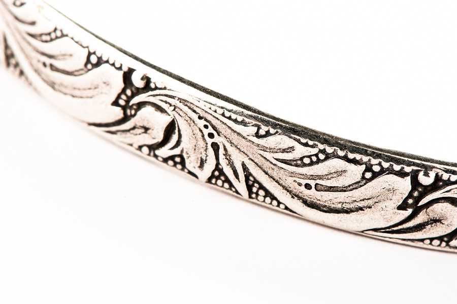 Srebrna Bransoletka - Liście Akantu - 19,06g - WARMET - Kraków