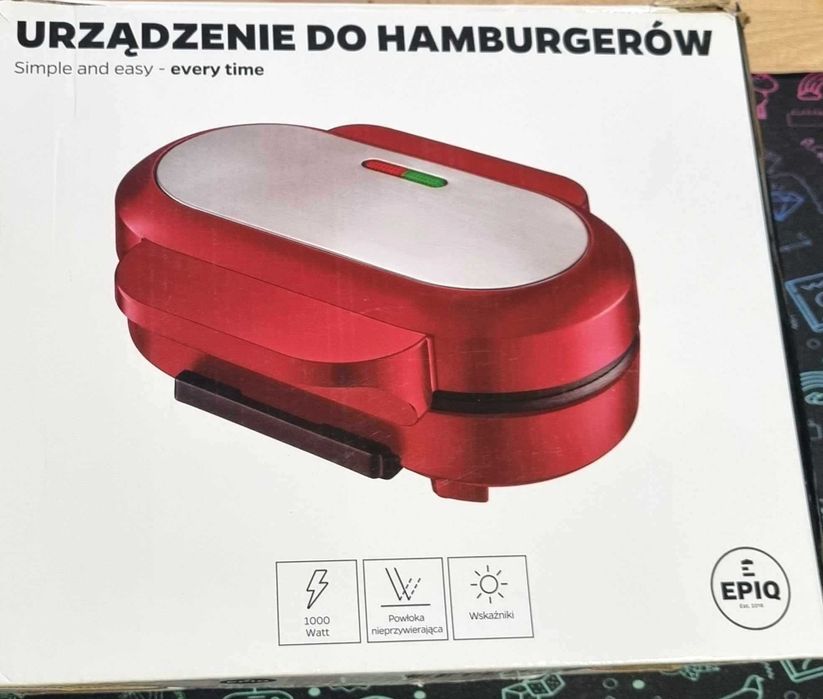 NOWE urządzenie do hamburgerów grill Epiq 1000W