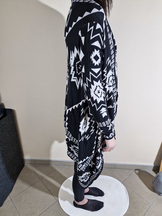 H&M Divided Żakardowy Kardigan Bez Zapięcia z Miękkiej Dzianiny Roz. M