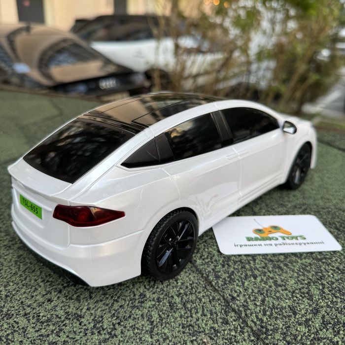 Машинка на радиоуправлении Tesla Model X белая | Тесла на пульте