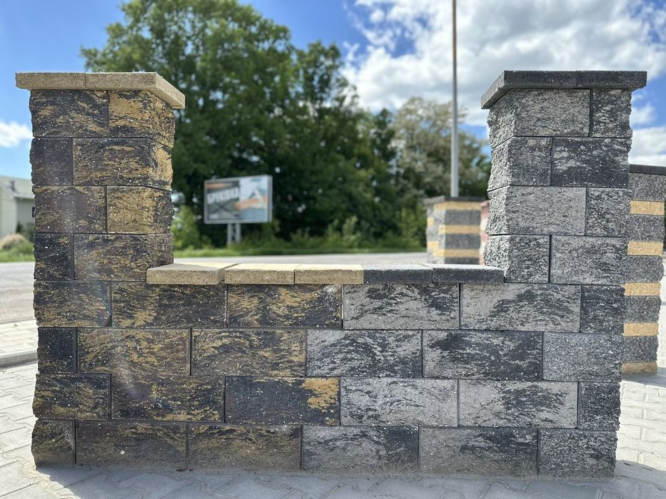 Блок модульний,рваний паркан, цегла рвана Кая,бруківка,поребрик бордюр