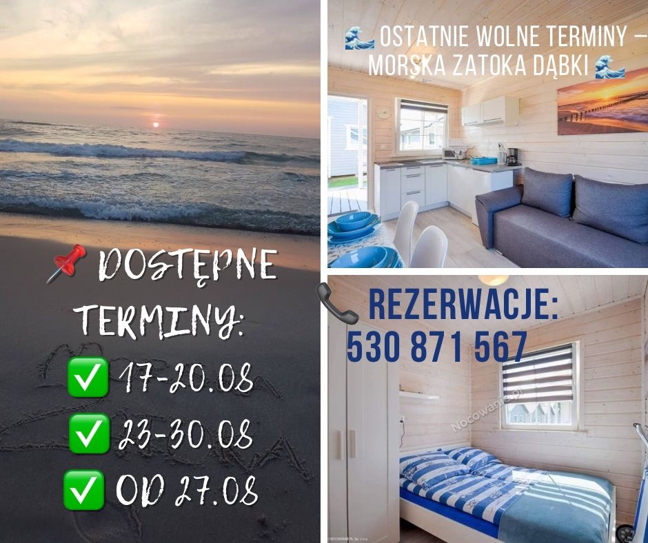 WOLNE Domki Apartamentowe  Wysoki Standard Dąbki wakacje morze