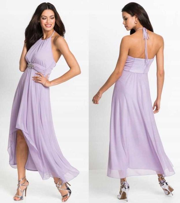 sukienka asymetryczna r, 46 kolor lawendowy