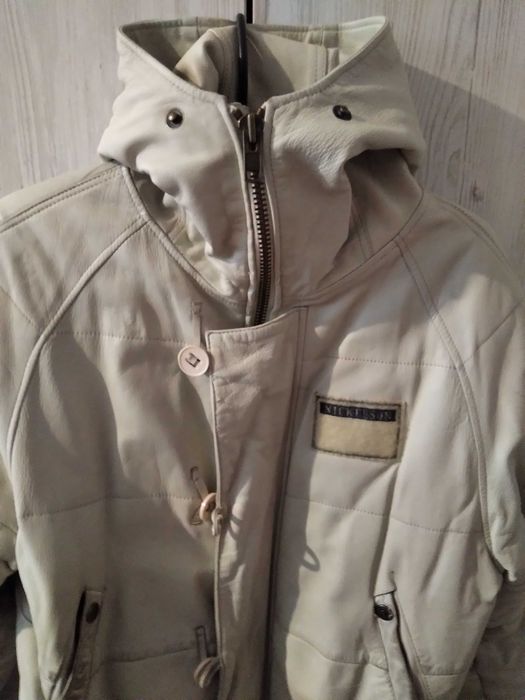 Мужская кожаная  зимняя куртка nikelson air пилот