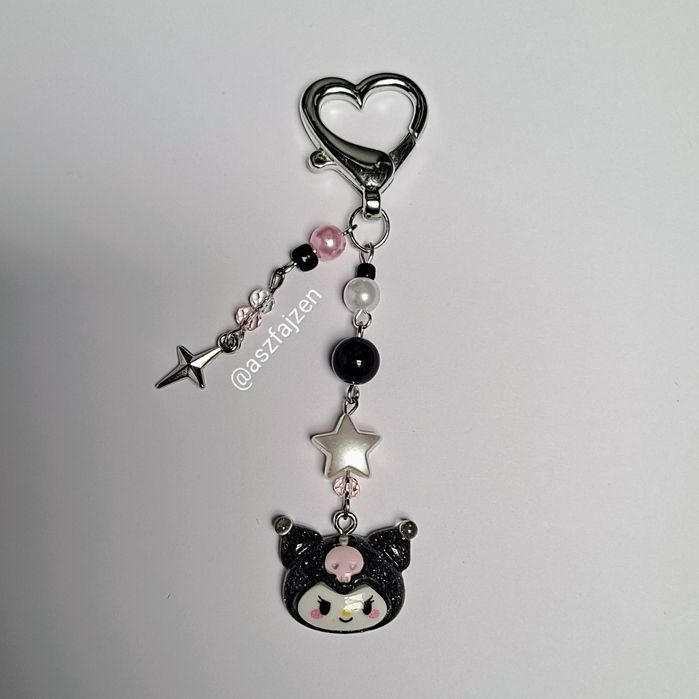 Brelok Kuromi Sanrio Czarno Różowy Alternative Aesthetic