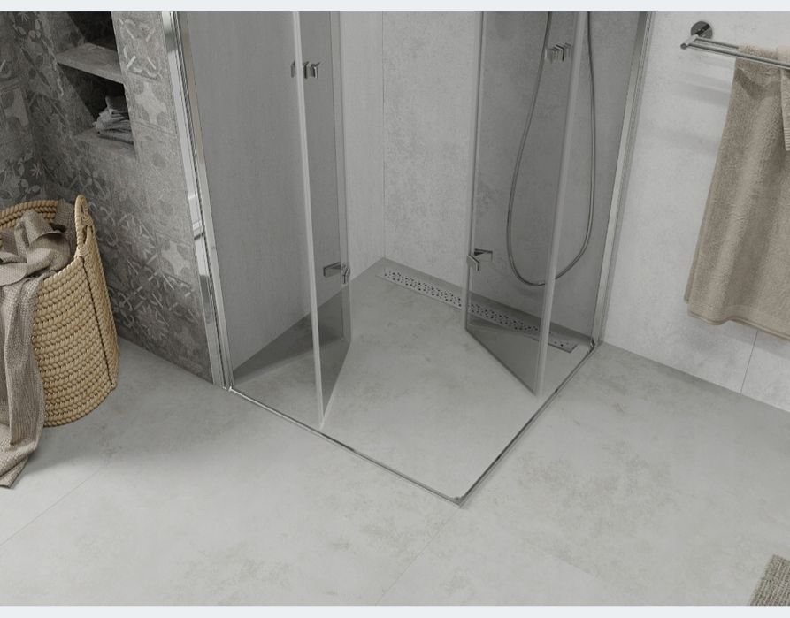 Mexen Lima Duo kabina prysznicowa składana 90 x 90 cm, transparent, ch