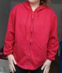 Czerwona rozpinana bluza z kapturem oversize