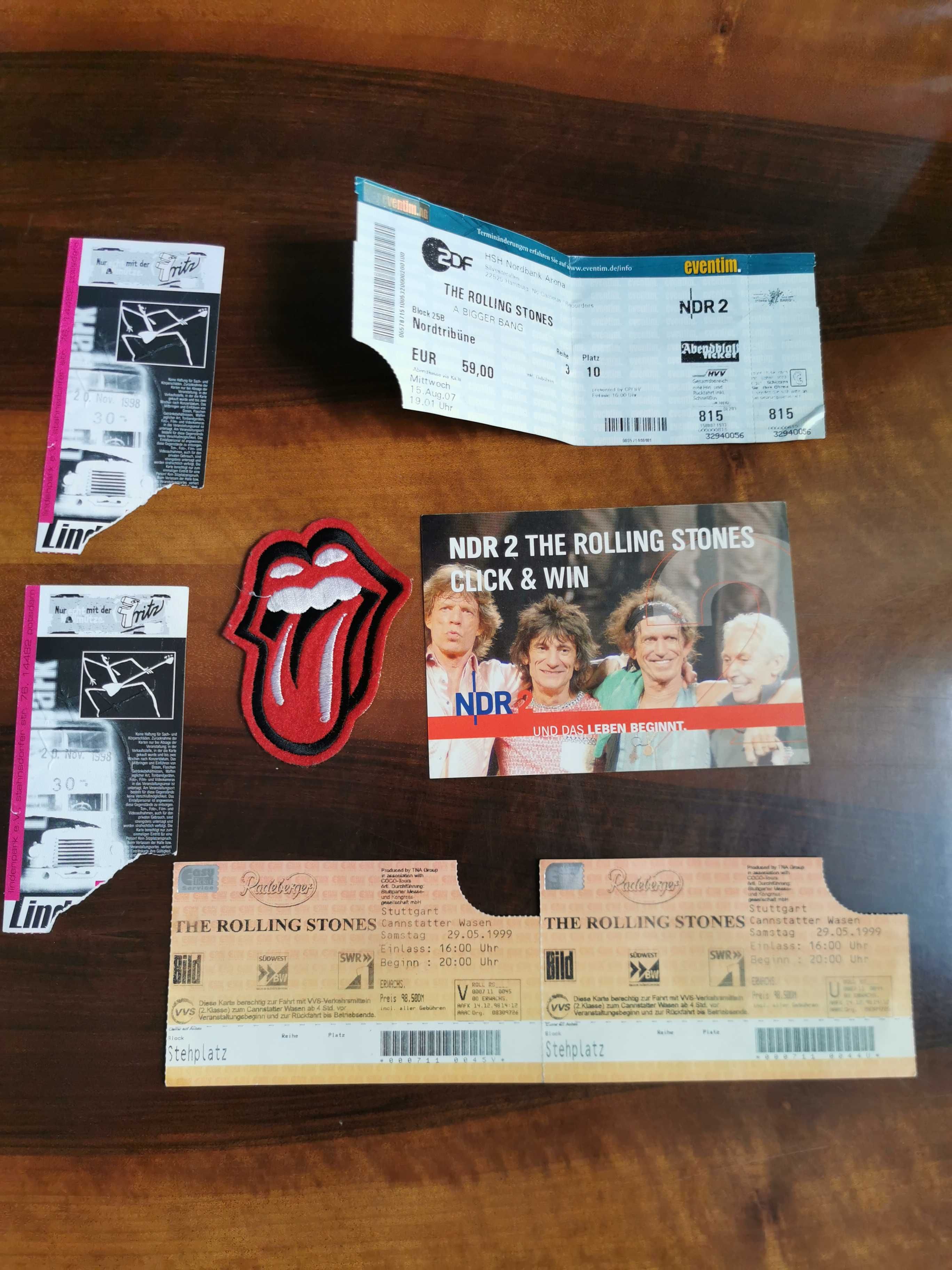 Bilety The Rolling Stones Gadżety naszywka pamiątki koncert