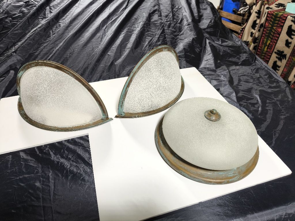Plafond de teto e apliques vintage