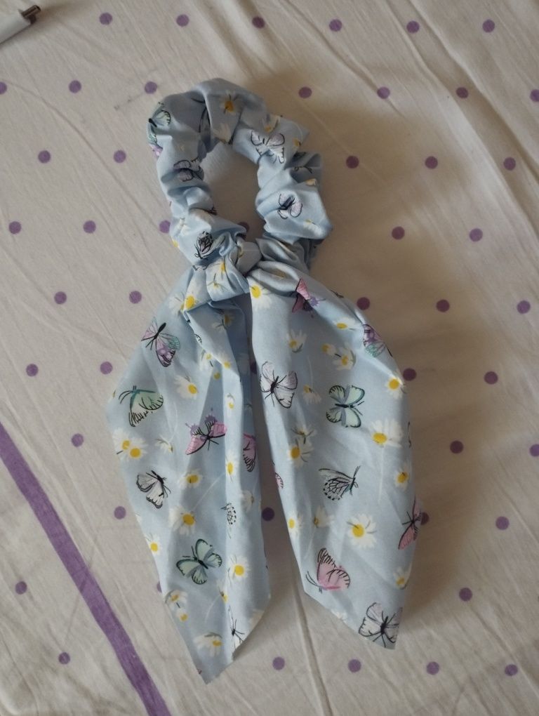 Zestaw 5 frotek scrunchie z wstążkami