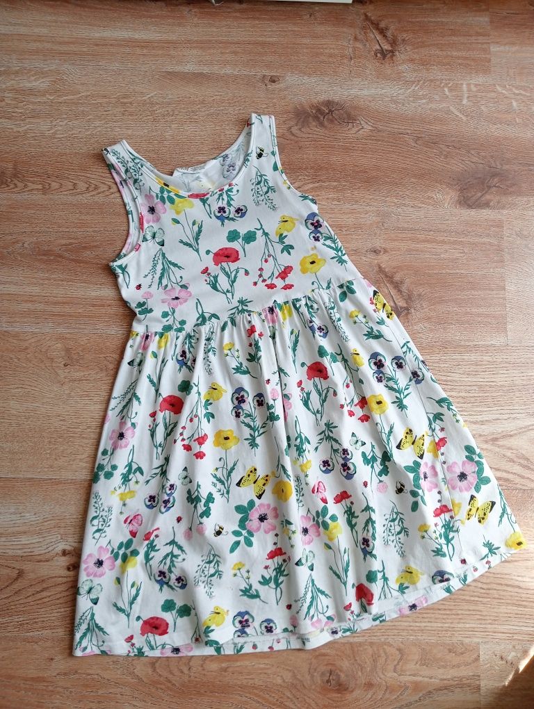 Sukienka H&M w kwiaty, mąki r 134/140