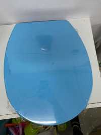 Deska sedesowa do WC niebieska turkusowa