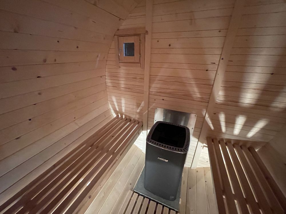 Sauna Ogrodowa Drewniana Beczka 200cm Ruska Bania, Balia, Sauna Fińska