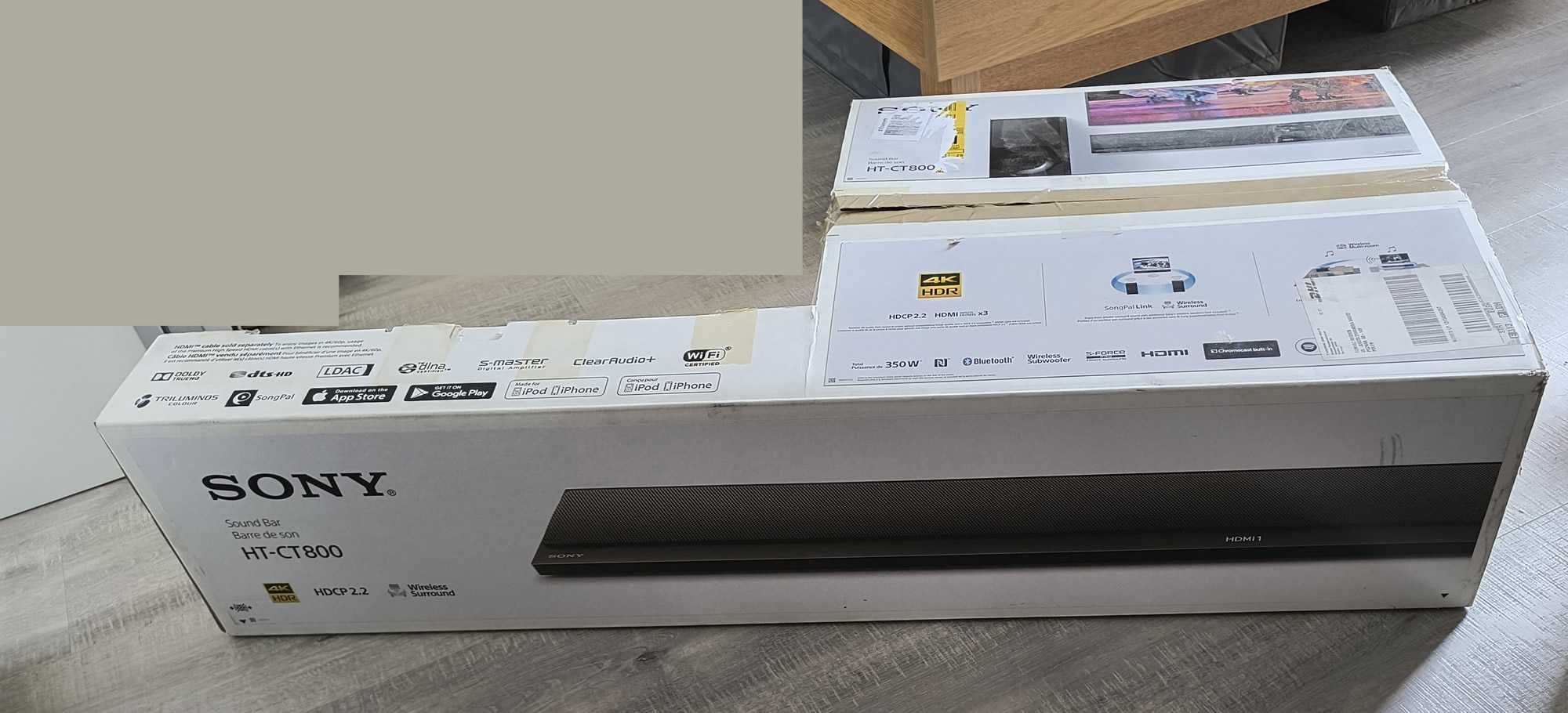 Soundbar Sony HT-CT800 - 3 HDMI + HDMI ARC, HDCP 2.2