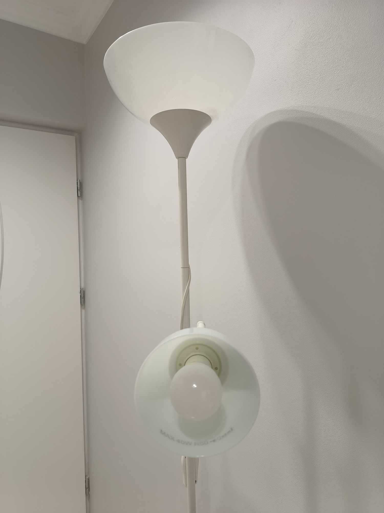 lampa stojąca, podłogowa, biała, wys. 173cm, używana