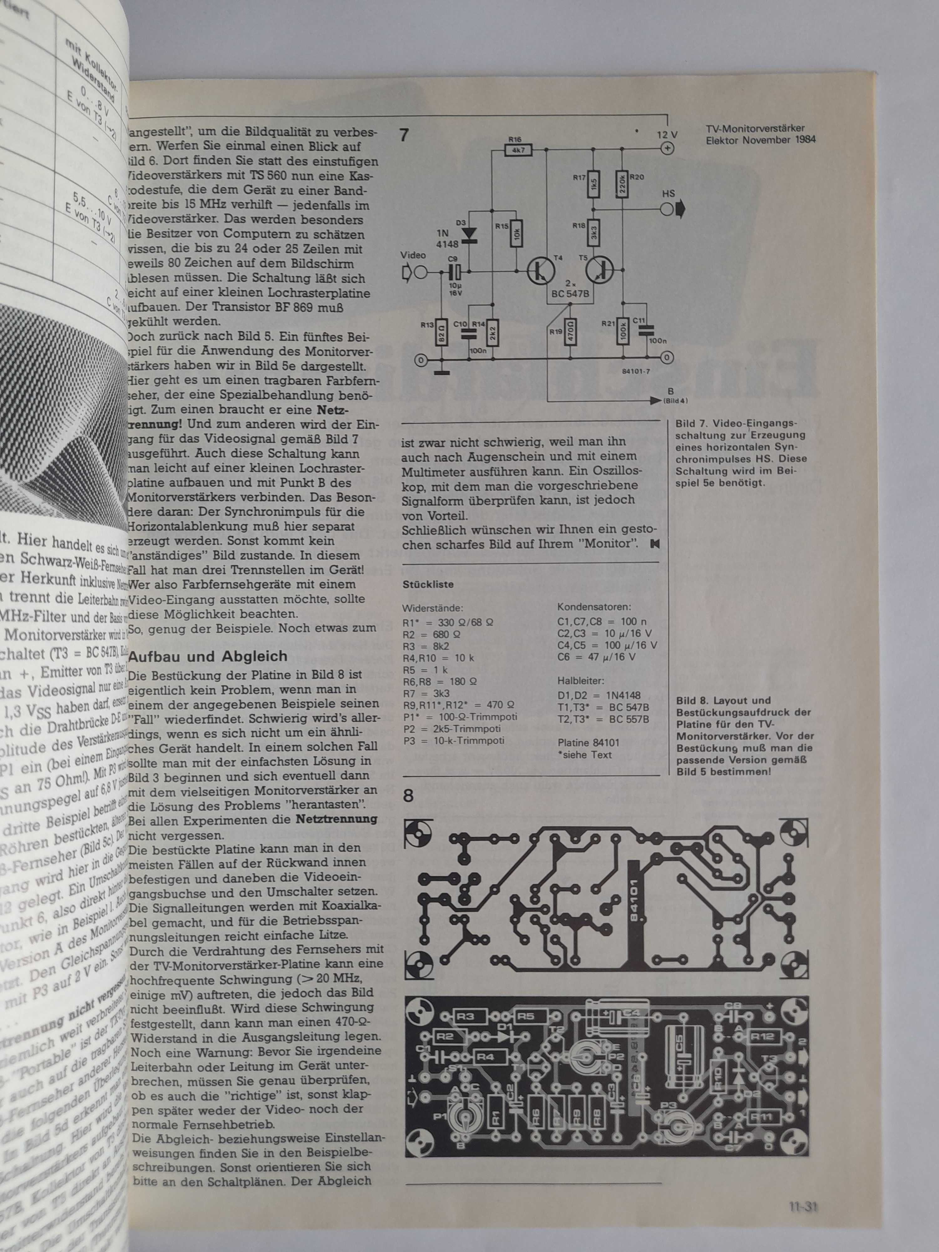 Elektor Elektronik 11 / 1984 (w języku niemieckim)