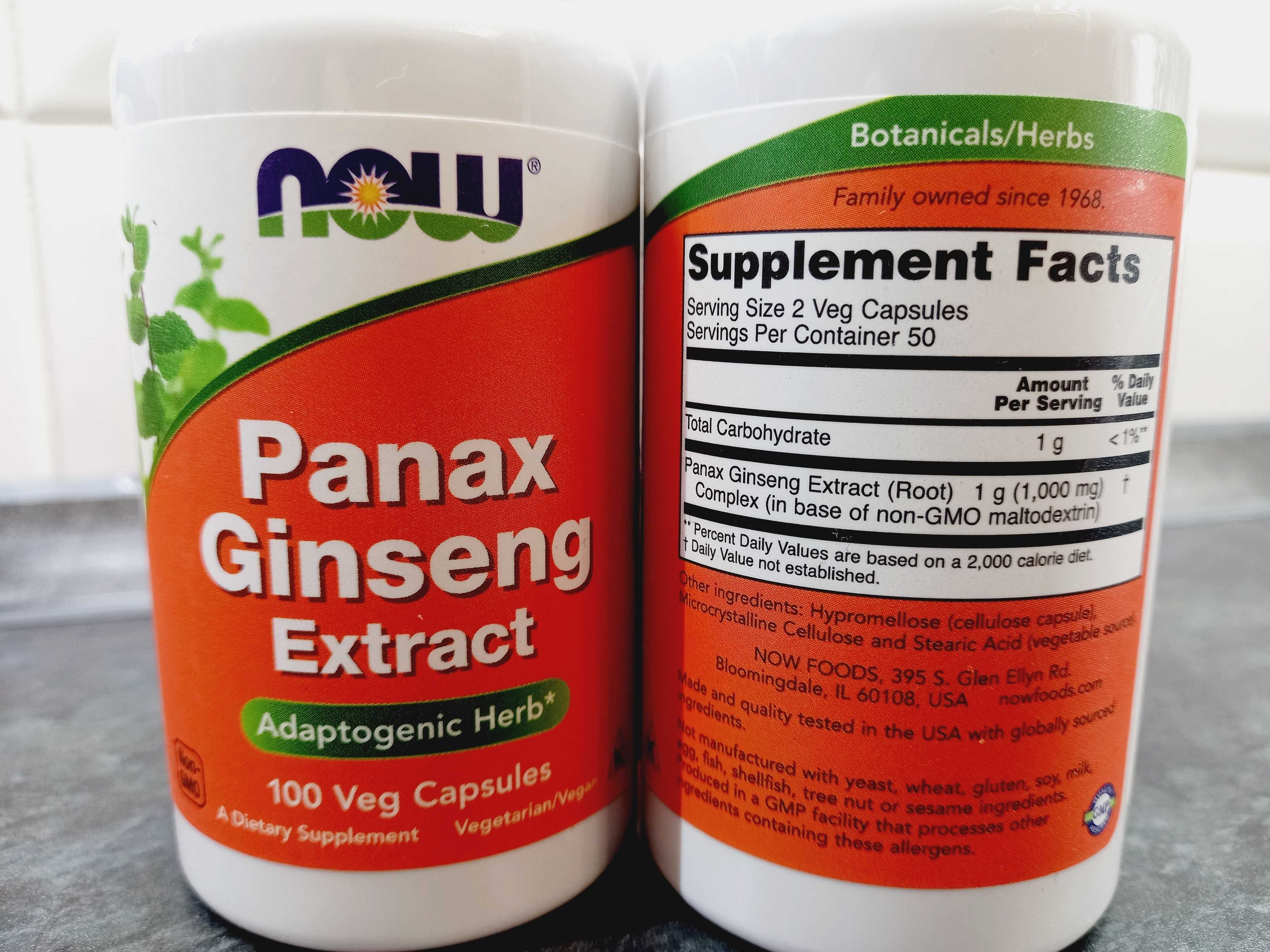 Now Foods, Panax Ginseng 500 мг (100 капс.), женьшень корень