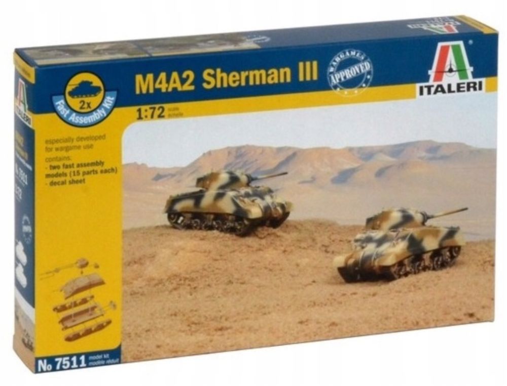 Model czołg M4A2 Sherman III Italeri 7511