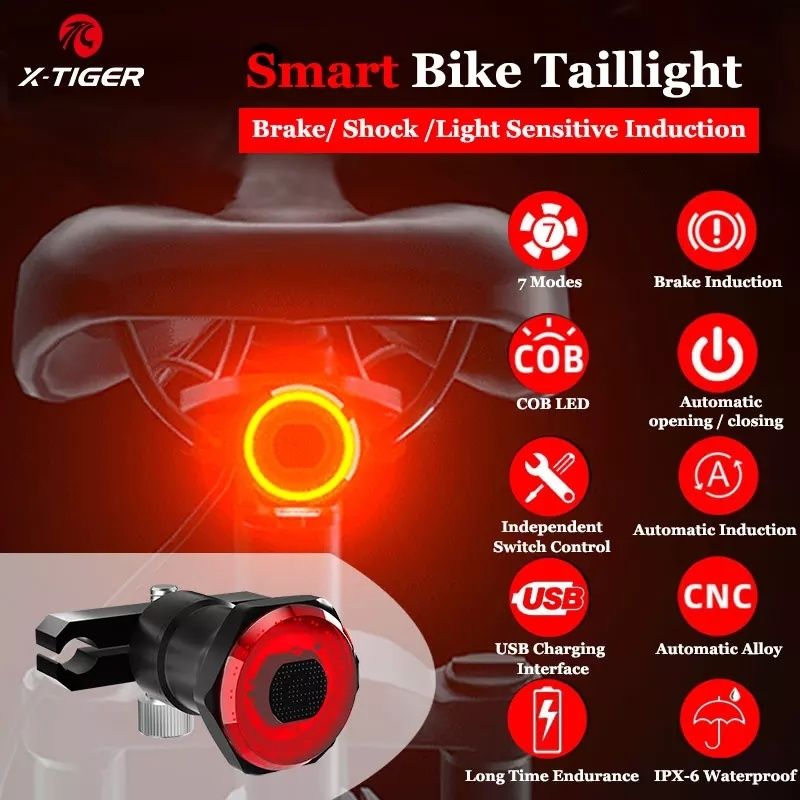 Luz Led Bicicleta traseira inteligente