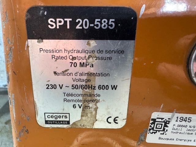 Elektryczny zasilacz hydrauliczny o mocy 700 bar
