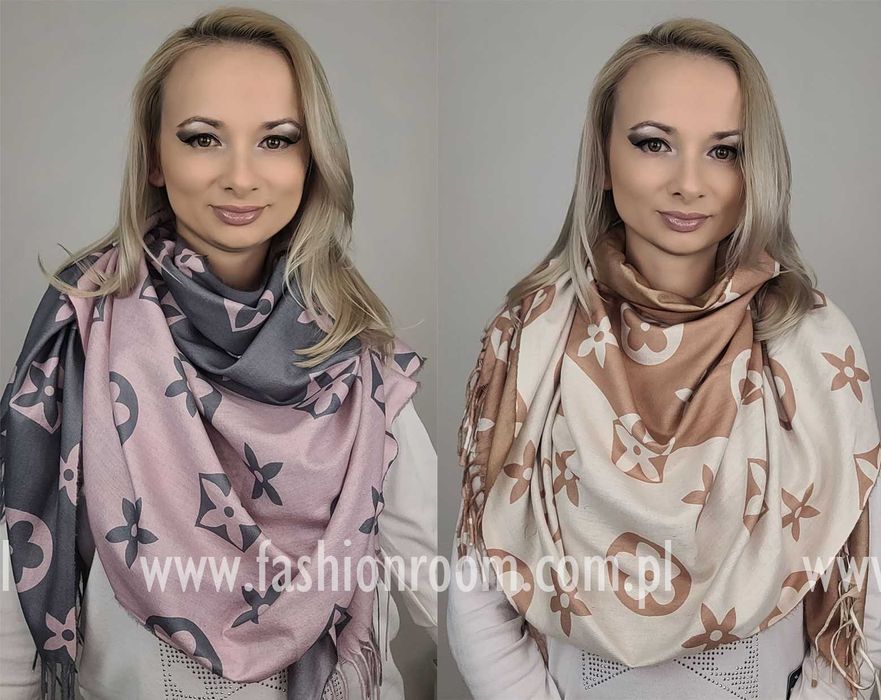 4 Warianty KOLORY Elegancki szalik damski z wiskozy