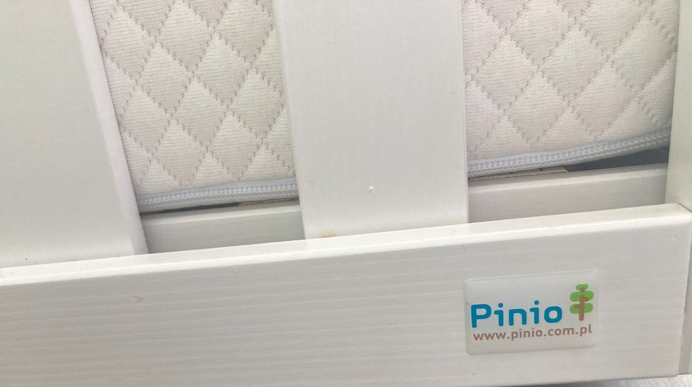 Łóżeczko Pinio + materac PlantPur baby 60x120