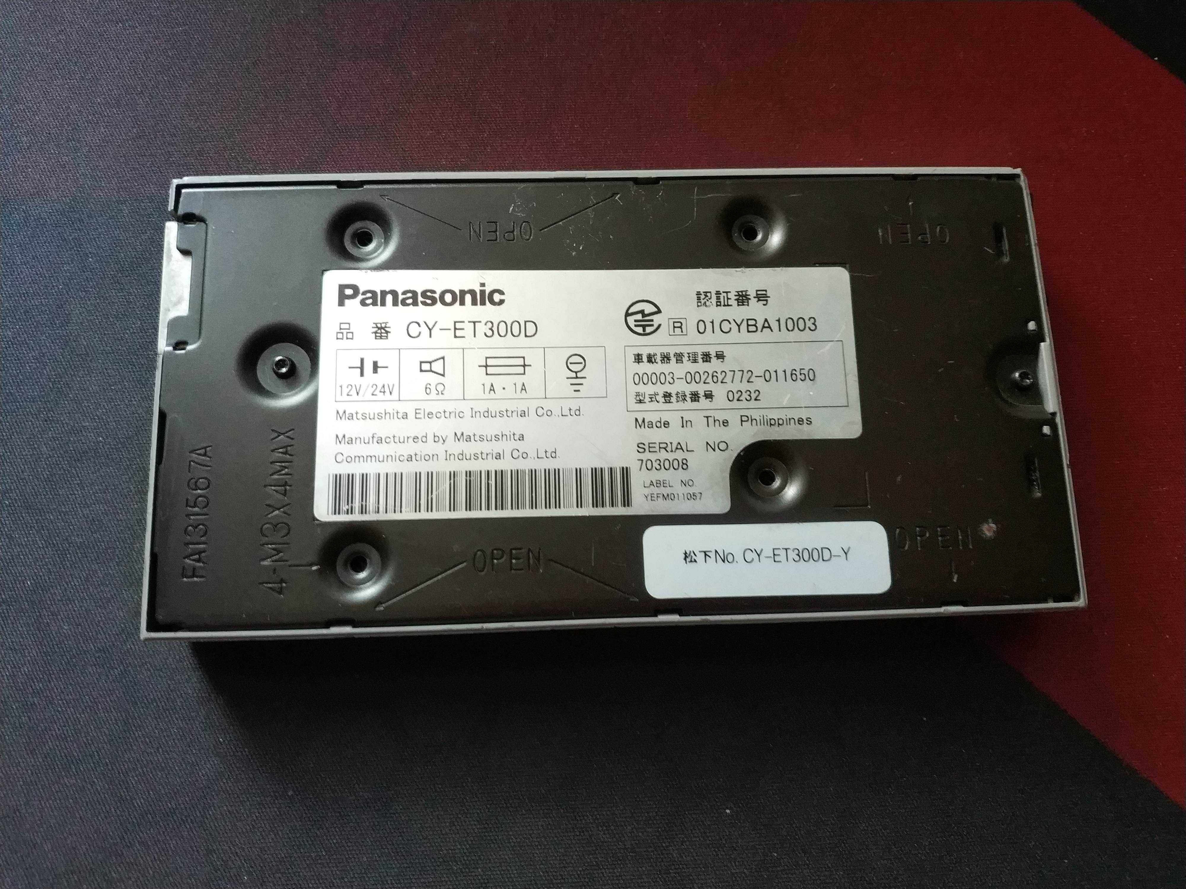 Panasonic CY-ET300D ETC car Manual czytnik kart