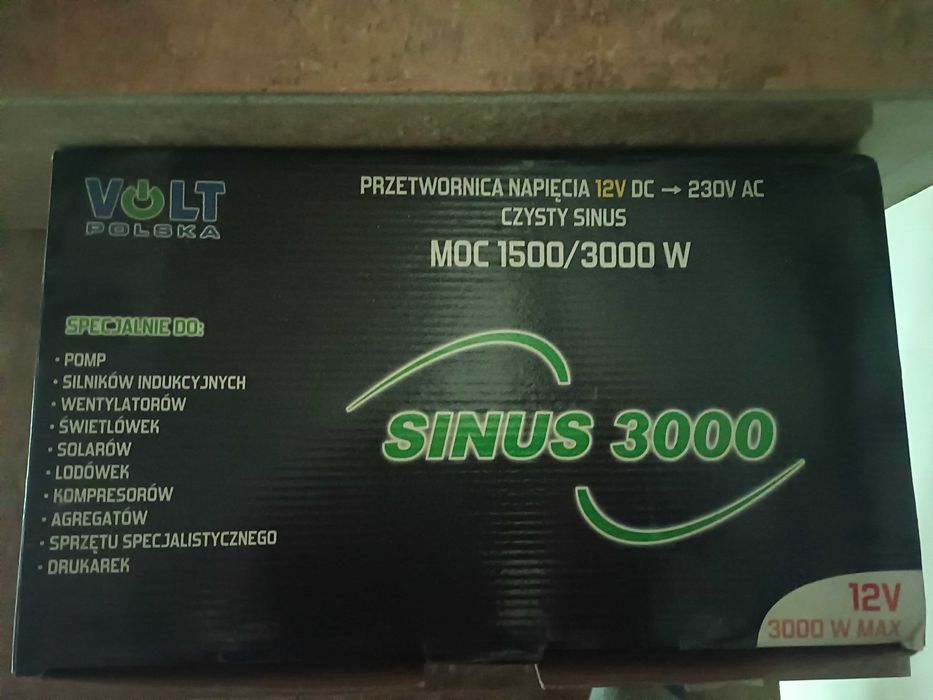 przetwornica napięcia dc-ac - 12vdc na 230vac - moc 1500w 3000w