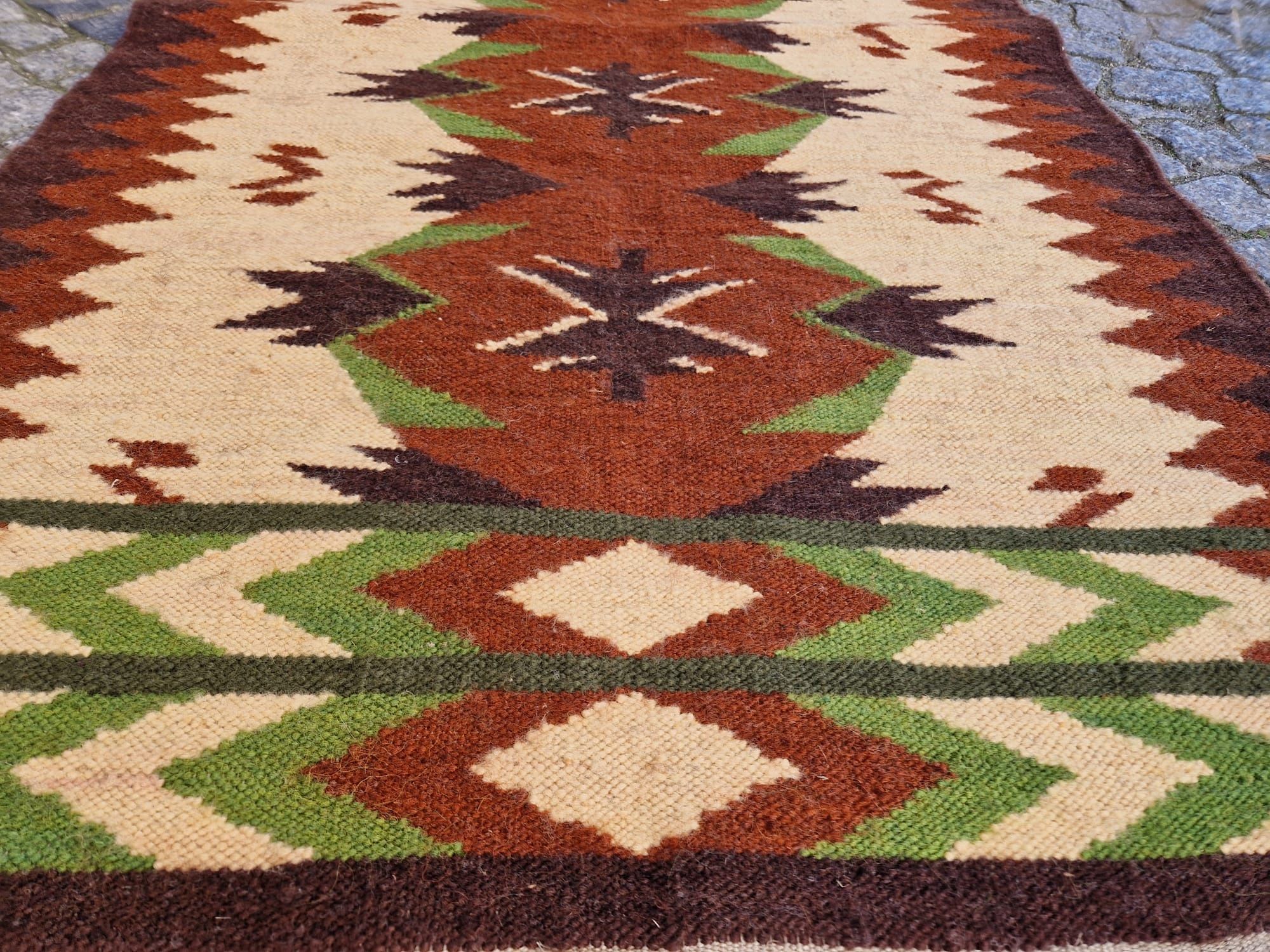 Oryginalne rękodzielo-kilim chodnik dywan makata obrus