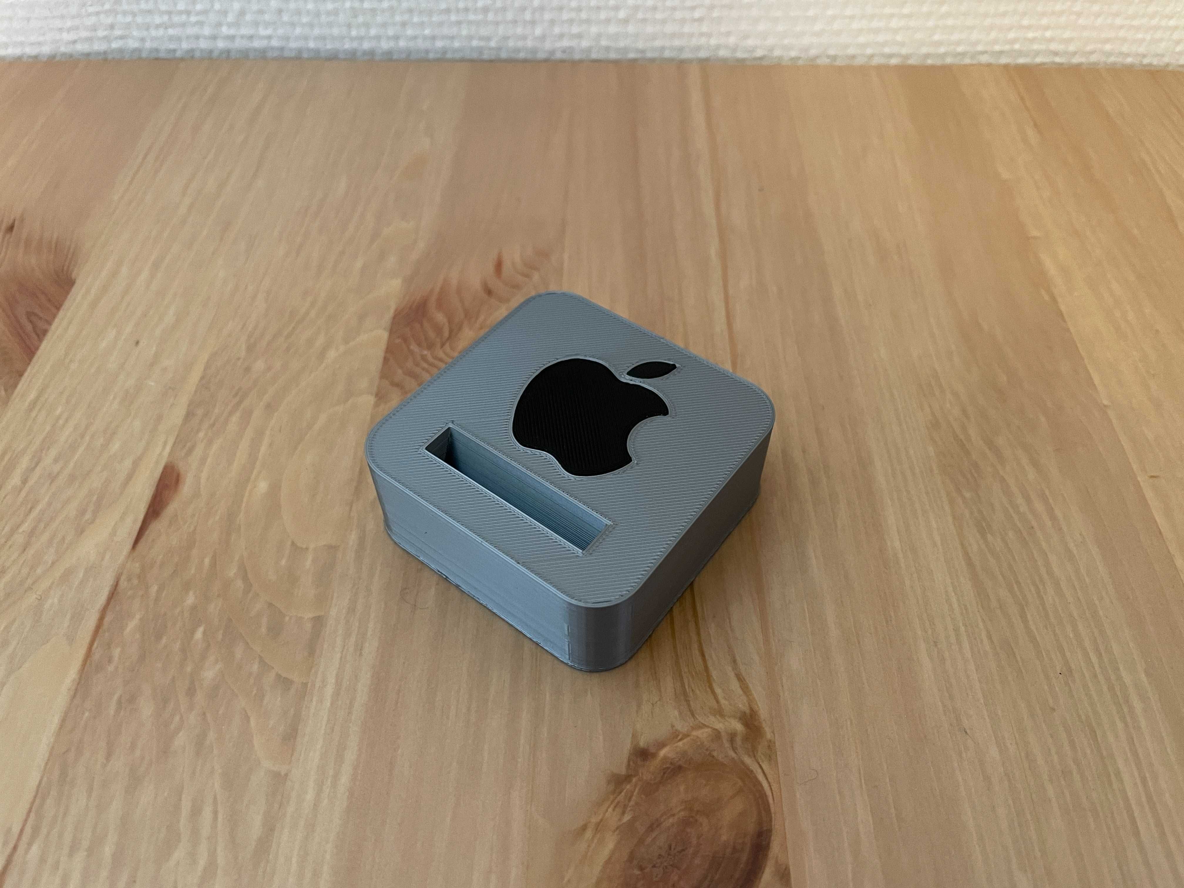 Podstawka pod pilot do AppleTV srebrna-czarna