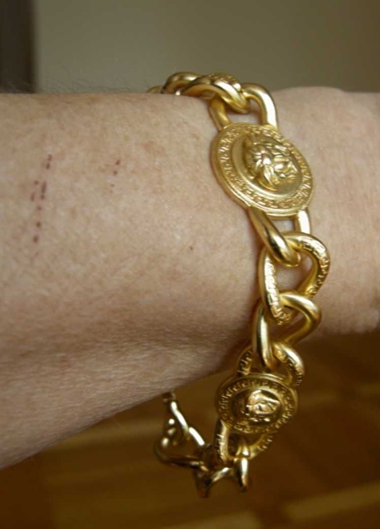 Versace chain Medusa bracelet bransoletka mosiężna