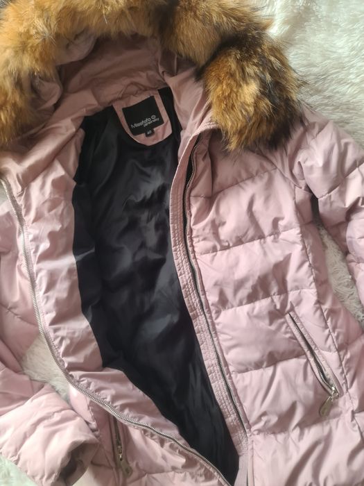 MissFofo * puchowa kurtka * zimowa * jenot * pudrowy róż 40 L