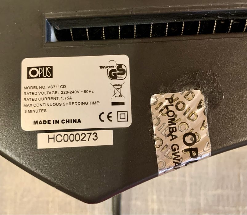 Шредер OPUS VS711CD- уничтожитель документов